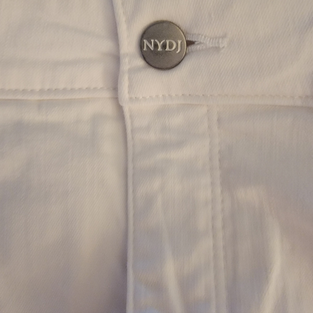 NYDJ Marilyn Straight Jeans - Size 14 - Optic White - Picture 5 of 6
